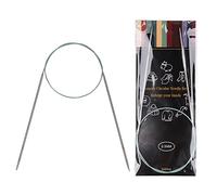 Aeelike 2.5mm Circular Knitting Needles 60cm, Metal Stainless Steel Round Knitting Needles with Fixed Cable for Knitting Hats, Socks and Magic Loop, Circular Needles 2.5mm