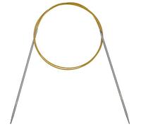 Aeelike 2.75mm Circular Knitting Needles 100cm, Metal Circular Needles with Flexible Cable, Fixed Stainless Steel Knitting Pins, Long Round Knitting Needles for Blankets Large Projects, Size US 2