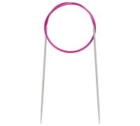 Aeelike 2mm Circular Knitting Needles 80cm, 2mm Stainless Steel Round Knitting Needles for Beginners, 32 inch Long Metal Fixed Circular Needles for Knitting Socks, Hats, Sweaters, Scarves, Blankets