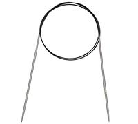 Aeelike 3.25mm Circular Knitting Needles 100cm, Metal Circular Needles with Flexible Cable, Fixed Stainless Steel Knitting Pins, Long Round Knitting Needles for Blankets Large Projects, Size US 3