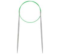 Aeelike 3.25mm Circular Knitting Needles 60cm,3.25mm Stainless Steel Round Knitting Needles for Beginners, 24 inch Long Metal Fixed Circular Needles for Knitting Socks, Hat, Sweater, Scarf, Blanket