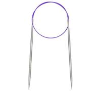 Aeelike 3.5mm Circular Knitting Needles 60cm, 3.5mm Stainless Steel Round Knitting Needles for Beginners, 24 inch Long Metal Fixed Circular Needles for Knitting Socks, Hat, Sweater, Scarf, Blanket