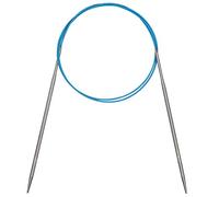 Aeelike 3.75mm Circular Knitting Needles 100cm, Metal Circular Needles with Flexible Cable, Fixed Stainless Steel Knitting Pins, Long Round Knitting Needles for Blankets Large Projects, Size US 5