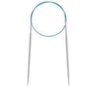 Aeelike 3mm Circular Knitting Needles 60cm, 3mm Stainless Steel Round Knitting Needles for Beginners, 24 inch Long Metal Fixed Circular Needles for Knitting Socks, Hats, Sweaters, Scarves, Blankets
