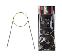 Aeelike 3mm Circular Knitting Needles 60cm, Metal Stainless Steel Round Knitting Needles with Fixed Cable for Knitting Hats, Socks and Magic Loop, Circular Needles 3mm