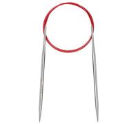 Aeelike 4mm Circular Knitting Needles 120cm, 4mm Stainless Steel Round Knitting Needles for Beginners, 47 inch Long Metal Fixed Circular Needles for Knitting Socks, Hats, Sweaters, Scarves, Blankets