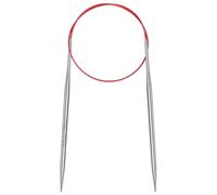 Aeelike 4mm Circular Knitting Needles 60cm, 4mm Stainless Steel Round Knitting Needles for Beginners, 24 inch Long Metal Fixed Circular Needles for Knitting Socks, Hats, Sweaters, Scarves, Blankets