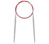 Aeelike 4mm Circular Knitting Needles 80cm, 4mm Stainless Steel Round Knitting Needles for Beginners, 32 inch Long Metal Fixed Circular Needles for Knitting Socks, Hats, Sweaters, Scarves, Blankets