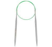 Aeelike 5.5mm Circular Knitting Needles 60cm, 5.5mm Stainless Steel Round Knitting Needles for Beginners, 24 inch Long Metal Fixed Circular Needles for Knitting Socks, Hat, Sweater, Scarf, Blanket