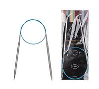Aeelike 5.5mm Circular Knitting Needles 60cm, Metal Stainless Steel Round Knitting Needles with Fixed Cable for Knitting Hats, Socks and Magic Loop, Circular Needles 5.5mm