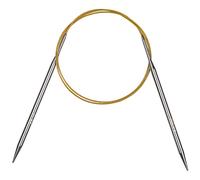 Aeelike 6mm Circular Knitting Needles 100cm, Metal Circular Needles with Flexible Cable, Fixed Stainless Steel Knitting Pins, Long Round Knitting Needles for Blankets Large Projects, Size US 10