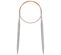 Aeelike 6mm Circular Knitting Needles 60cm, 6mm Stainless Steel Round Knitting Needles for Beginners, 24 inch Long Metal Fixed Circular Needles for Knitting Socks, Hats, Sweaters, Scarves, Blankets