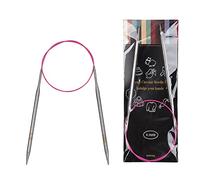 Aeelike 6mm Circular Knitting Needles 60cm, Stainless Steel Round Knitting Needles 60cm, Metal Fixed Circular Needles for Knitting Hats, Socks or Magic Loop