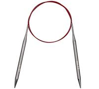 Aeelike 8mm Circular Knitting Needles 100cm, Metal Circular Needles with Flexible Cable, Fixed Stainless Steel Knitting Pins, Long Round Knitting Needles for Blankets Large Projects, Size US 11