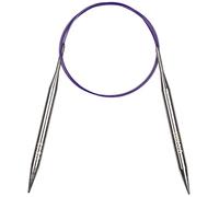 Aeelike 9mm Circular Knitting Needles 100cm, Metal Circular Needles with Flexible Cable, Fixed Stainless Steel Knitting Pins, Long Round Knitting Needles for Blankets Large Projects, Size US 13