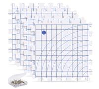 Aeelike Blocking Mats for Knitting, 4 Pack Knitting Blocking Mats and Pins | Thick Foam Blocking Mats for Crochet, with Grid & Circle Markings, Large Crochet Blocking Board and Pins, for Granny Squares