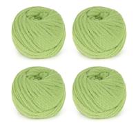 Aeelike Bulky Yarn for Crocheting, 4 Skeins #5 Bulky Yarns Each 100g (3.52 oz) 50m (54.7 Yards), Super Soft Flexible Yarn for DIY Crafts Making Blanket Scarves Hat, Avocado Green