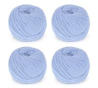 Aeelike Bulky Yarn for Crocheting, 4 Skeins Super Soft #5 Fluffy Yarns Each 100g (3.52 oz) 50m (54.7 Yards), Flexible Yarn for DIY Crafts Making Blanket Scarves Hat, Grayish Blue