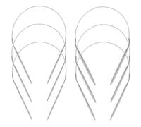 Aeelike Circular Knitting Needles 40cm Set, Size 2.5mm 3mm 3.5mm 4mm 4.5mm and 5mm, Short Stainless Steel Circular Needles for Kniting Socks Hats, Round Knitting Needles 16inch Total Length with Cable