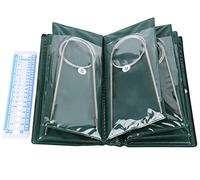 Aeelike Circular Knitting Needles 60cm, Metal Circular Needles Set for Beginners, Fixed Cable Round Knitting Needles with Case and Needle Gauge, Circular Knitting Pins for Socks Hats Necklines Project