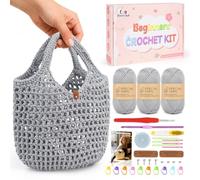 Aeelike Crochet Bag Kit, DIY Crochet Bag Making Kit for Adults with Wool