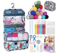 Aeelike Crochet Kits for Beginners Adults, Crochet Kit, Crochet Starter Kit with Instructions, Yarn and Bag, Crochet Hooks Kit, Crochet Beginners Kit for Kids, Crochet Kits for Adults Advanced UK