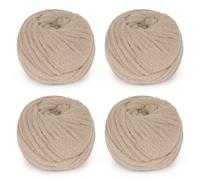 Aeelike Fluffy Yarn for Crocheting, 4 Skeins Super Soft #5 Bulky Yarns Each 100g (3.52 oz) 50m (54.7 Yards), Flexible Bulky Yarn for DIY Crafts Making Blanket Scarves Hat, Coffee Brown