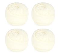 Aeelike Fluffy Yarn for Crocheting, 4 Skeins Super Soft #5 Bulky Yarns Each 100g (3.52 oz) 50m (54.7 Yards), Flexible Bulky Yarn for DIY Crafts Making Blanket Scarves Hat, Milky White