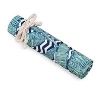 Aeelike Knitting Needle Case Empty, Knitting Needle Roll Up Case for Long Needles, Knitting Needles Holder Case 35cm, Knitting Needles Organiser Roll Wrap Storage Bag With 20 Slots and Twine Lacing