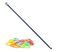 Aeelike Tunisian Crochet Hook 5.5mm, 35cm Extra Long Crochet Hook for Tunisian UK, Metal Aluminium Tunisian Afghan Crochet Hook Knitting Needles for Beginners and Large Tunisian Crochet Scarf Project