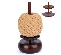 Aeelike Wool Holder, Wooden Yarn Holder for Crochet and Knitting, Magnetic Wool Holders When Knitting and Crocheting, Wooden Yarn Spinner Holder Yarn Stand for Travel Crocheters Knitters Gift- Brown