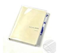 AEEOCASS Crystal-Clear PVC A5 Planner Cover, Waterproof Transparent Protective Sleeves with Pen Loop, Invisible Armor for Hobonichi Techo Cousin, Midori, Stalogy Notebooks, Ultra-Lightweight On-the-Go