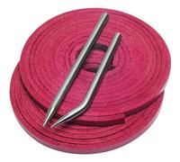 Aeesio Softball Baseball Glove Lace, Mitt Lace Repair Kit Includes 2 Leather Laces and Lacing Needle for Catcher's Glove (Rose Red)