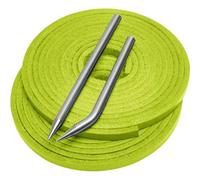 Aeesio Softball Baseball Glove Lace, Mitt Lace Repair Kit Includes 2 Leather Laces and Lacing Needle for Catcher's Glove (Apple Green)