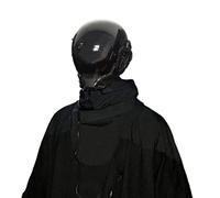 AEESS Cyberpunk Mask, Black Mask, Black Cyber Helmet, School Festival, Cultural Festival, Cosplay Clothes, Cool, Future Warrior Mask, Punk Costume, Samurai Mask, Black, One Size