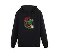 AEFDHGSN Men Long Sleeve Printed Hoodies R.F. Ratfink Rat King Fink Muscle Car Cat Motor Hoody Sweatershirt Black S