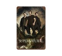AEFEUGBE TV Show Supernatural PosterWall Decor Art Metal Tin Poster Modern Bar Decorations30x20cm