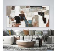 AEFOUU Abstract Modern Wall Art Decor Pictures Minimalist Geometric Line Artwork for Walls Textured Wall Art Prints for Living Room(30x60cm/12x24in/Internal Frame)