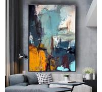 AEFOUU Canvas Wall Art Framed Print - Abstract Graffiti Painting Canvas Modern Wall Art Pictures for Living Room Bedroom Home Decor 50x80cm(20x32in) With Frame