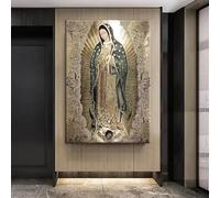 AEFOUU Catholic Art Lady of Guadalupe Wall Art Canvas Painting Retro Religious Picture The Virgin of Guadalupe Poster Home Decor(50x70cm/20x28in/Frameless)