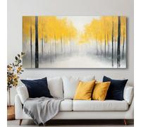AEFOUU Modern Abstract Wall Art - White Birds in Flight Landscape Painting Canvas Print Modern Home Wall Decor Picture for Bedroom(60x120cm/24x48in/Internal Frame)