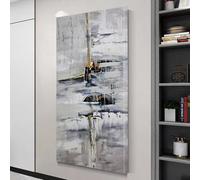 AEFOUU Modern Minimalist Framed Wall Art Print - Abstract Graffiti Canvas Print Nordic-Inspired Decor for Living Room Bedroom Cafe(45x85cm(18x34in) With frame ready to hang