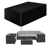 AEFOUU Real Outdoor Covers for Garden Furniture Multi-Size Rectangular Table Cover Rain and Snow Resistant Anti-UV Patio Chair Sofa Table Dust Cover Protective Outdoor Cushion - 280x200x55cm/LxWxH