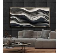 AEFOUU Wall Art Pictures Modern Simple Ripple Light Luxury Canvas Painting Abstract Geometric Texture Art Posters Nordic Home Decor 60x123cm(24x48in)