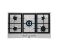 AEG 3000 Series 90cm 5 Burner Gas Hob with Wok Burner - Stainless Stee