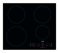 AEG 3000 Series Induction Hob, IKX64301CB, 4 Cooking Zones, 60cm, Hob2Hood Function, Built-In Hob, Felixible Bridge Zones, Key-lock, Booster, Automatic Heating-Up, LED Indicators, 44x560x490mm, Black