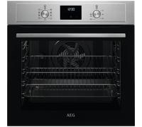 AEG 3000 Sreies BEX33501EM Surround Cook Electric Single Built in Oven with Retractable Dials in Stainless Steel