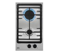 AEG 30cm 2 Burner Domino Gas Hob - Stainless Steel