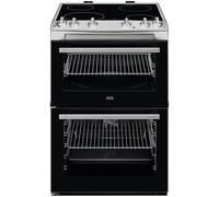 AEG Electric Cooker CCX6501ACM – Double Oven, Ceramic Hob, Stainless Steel, 60cm