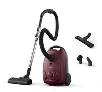 AEG 5000 Series Bagged Cylinder Vacuum Cleaner AB51C2DR, Strong Suction Power, 3L Dust Capacity, Ergonomic Design, High Filtration System, For Hard Floors & Carpets, Dustbag Full Indicator, Dark Red